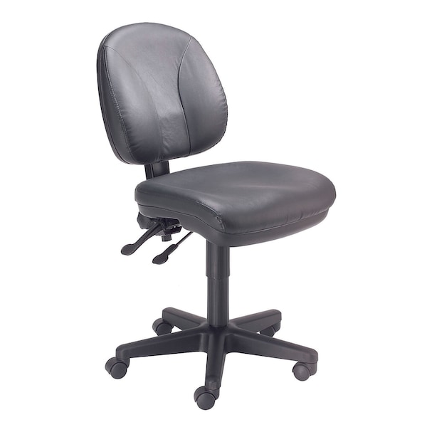 Leather Task Chair, Black